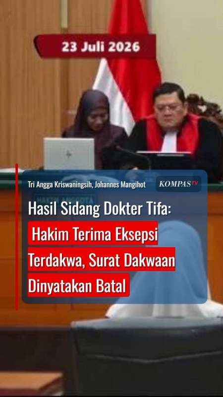 Hasil Sidang Dokter Tifa: Hakim Terima Eksepsi Terdakwa, Surat Dakwaan Dinyatakan Batal