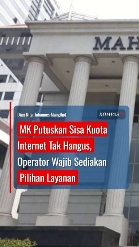 MK Putuskan Sisa Kuota Internet Tak Hangus, Operator Wajib Sediakan Pilihan Layanan