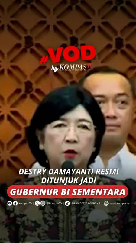DESTRY DAMAYANTI RESMI DITUNJUK JADI GUBERNUR BI SEMENTARA