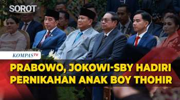 Saat Presiden Prabowo, Jokowi-SBY Duduk Bersebelahan Hadiri Pernikahan Anak Boy Thohir