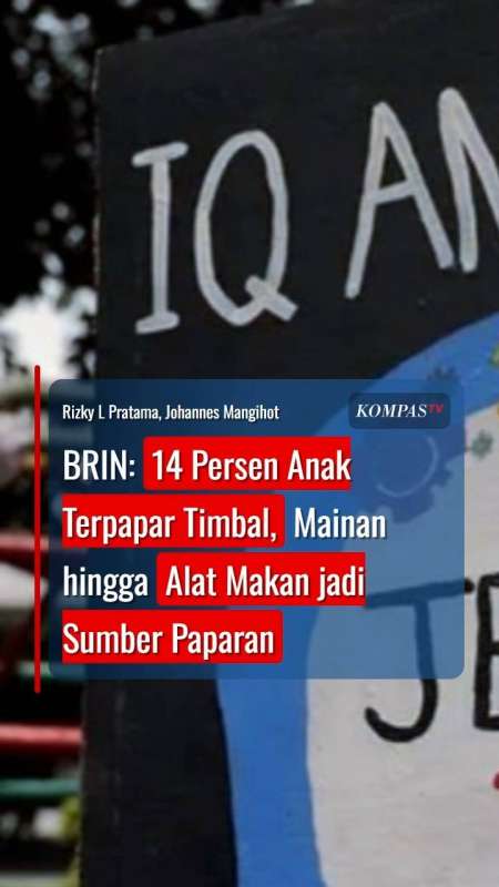 BRIN: 14 Persen Anak Terpapar Timbal, Mainan hingga Alat Makan jadi Sumber Paparan