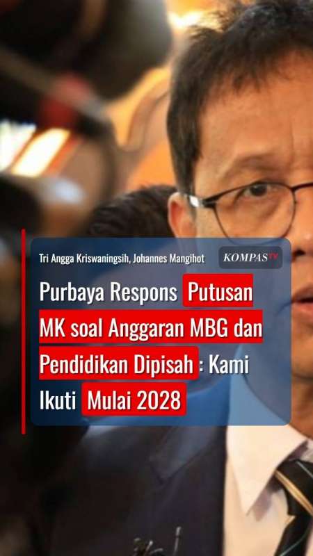 Purbaya Respons Putusan MK soal Anggaran MBG dan Pendidikan Dipisah: Kami Ikuti Mulai 2028