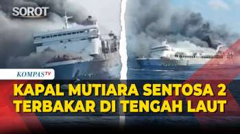 Breaking News! Kapal Mutiara Sentosa 2 Terbakar Di Perairan Sumenep, Asap Membumbung