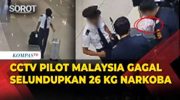 Terekam! CCTV Detik-Detik Pilot Malaysia Airlines Gagal Selundupkan 26 Kg Narkoba Di Bandara Soetta