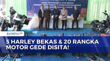 Penampakan Temuan 20 Unit Rangka Moge Dan 5 Unit Harley Bekas