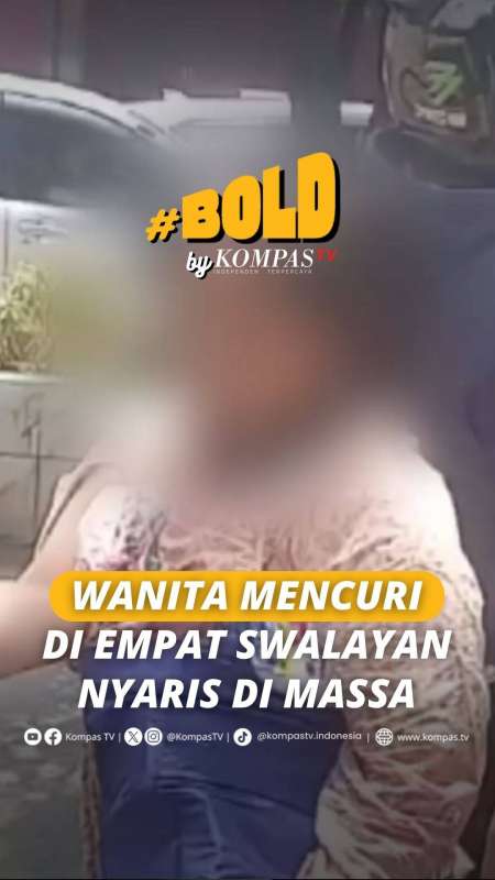 MENCURI DI EMPAT SWALAYAN, PEREMPUAN INI NYARIS DIAMUK MASSA