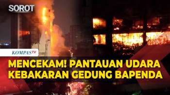 Mencekam! Pantauan Udara Kebakaran Gedung Bapenda DKI hingga Proses Pendinginan