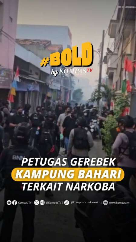 PETUGAS GEREBEK KAMPUNG BAHARI TERKAIT NARKOBA