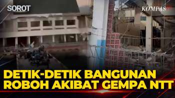 Detik-Detik Bangunan di Pelabuhan Laurentius Say Maumere Roboh Diguncang Gempa M 7,7