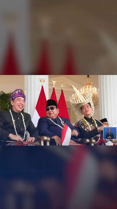 MOMEN AKRAB PRESIDEN PRABOWO, WAPRES GIBRAN, DAN JOKOWI SAAT MENYAKSIKAN ATRAKSI UDARA
