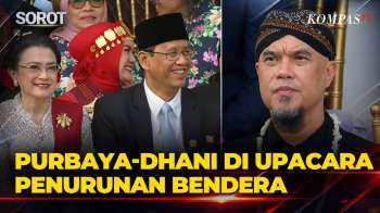 Kala Menkeu Purbaya, Ahmad Dhani-Mulan Ikuti Upacara Penurunan Bendera HUT Ke-81 Di Istana