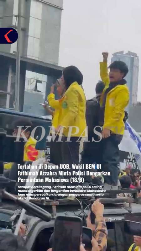 Tertahan di Depan UOB, Wakil BEM UI Fathimah Azzahra Minta Polisi Dengarkan Permintaan Mah