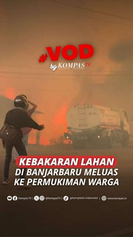 KEBAKARAN LAHAN DI BANJARBARU MELUAS KE PERMUKIMAN WARGA