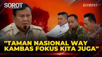Prabowo Minta Kebakaran Hutan di Taman Nasional Way Kambas Segera Ditangani