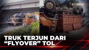 Truk Terjun Dari Flyover Tol Tangerang-Merak, 2 Orang Kernet Patah Tulang | KOMPAS PETANG