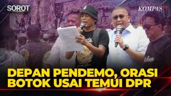 [FULL] Orasi Botok Usai Bertemu Pimpinan DPR, Didampingi Andre Rosiade Depan Massa Demo