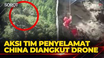 Diangkut Drone! Aksi Tim Penyelamat China Cari Korban Banjir Bandang Perbatasan China-Nepal