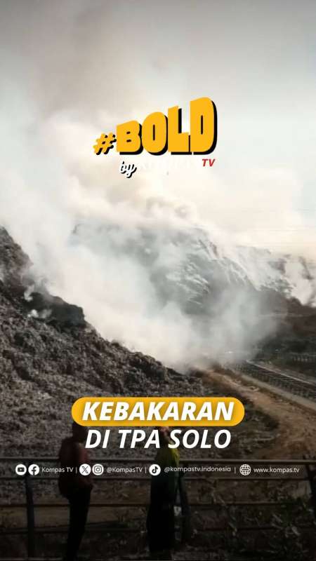 Kebakaran Hebat Landa TPA Putri Cempo Di Solo