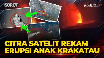 Rekaman Vulkanik! Citra Satelit Tangkap Erupsi Gunung Anak Krakatau, Kepulan Abu Terlihat Jelas