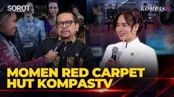 Momen Red Carpet HUT ke-15 KompasTV, Sejumlah Tokoh Nasional Hadir di Gedung Bidakara