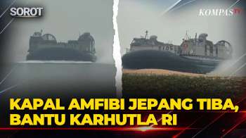 Penampakan Kapal Amfibi Jepang Mendarat Di Kalimantan Barat, Bantu Karhutla RI