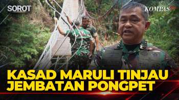 KASAD Jenderal Maruli Tinjau Jembatan Pongpet Ambruk: Segera Dibangun Kembali