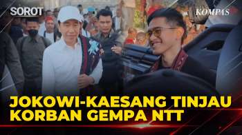 Jokowi-Ketum PSI Kaesang Kunjungi Korban Gempa NTT, Cek Gereja Rusak