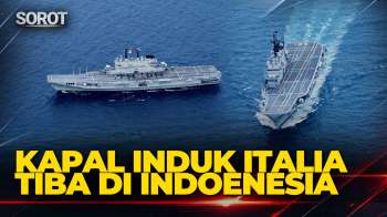 Kapal Induk Italia Giuseppe Garibaldi Tiba Di Indonesia, Dikawal 2 Fregat TNI AL