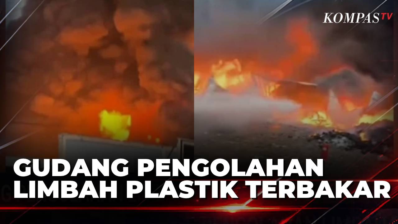 Kebakaran Gudang Pengolahan Limbah Plastik di Cikarang, 1 Truk Ikut Hangus Terbakar