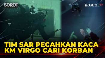 Menegangkan! Momen Tim SAR Selami KM Virgo, Pecahkan Kaca Cari Korban
