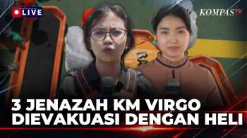 3 Jenazah Korban Km Virgo Dibawa Dengan Helikopter Menuju Lanud Sjamsudin Noor | KOMPAS SIANG