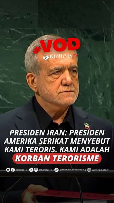Sebut Negaranya Korban Terorisme, Presiden Iran Mengecam AS Dan Israel Di Sidang Umum PBB