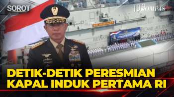 [FULL] Resmi! Kapal Induk Giuseppe Garibaldi Jadi KRI Sriwijaya, Bendera Indonesia Berkibar