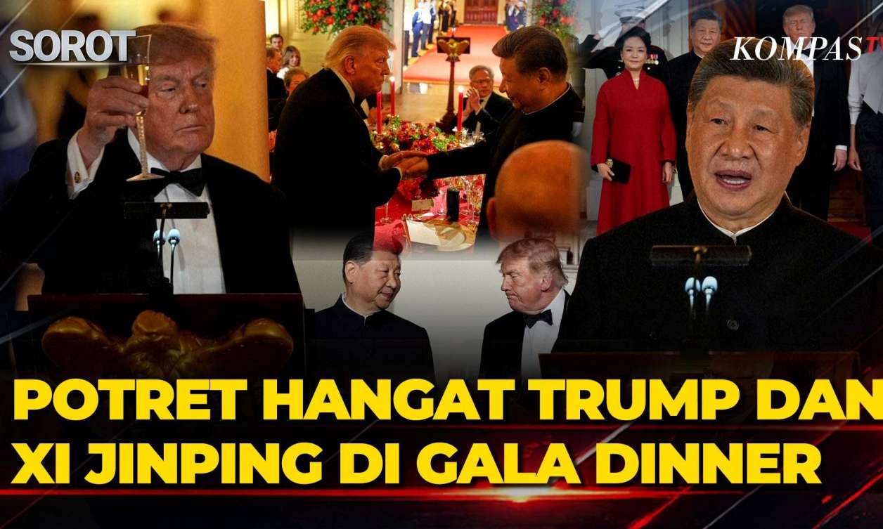 Photo: kompas.tv Trump and Xi Jinping Exchange Praise and Gifts at Dinner