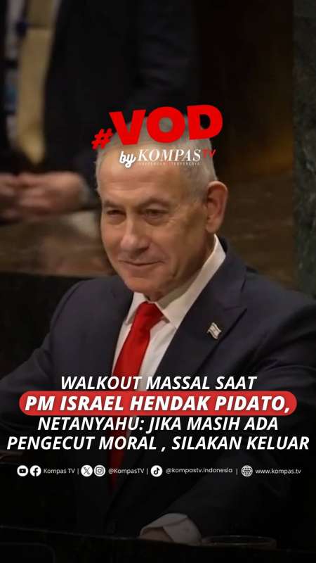 WALKOUT MASSAL SAAT PM ISRAEL HENDAK PIDATO