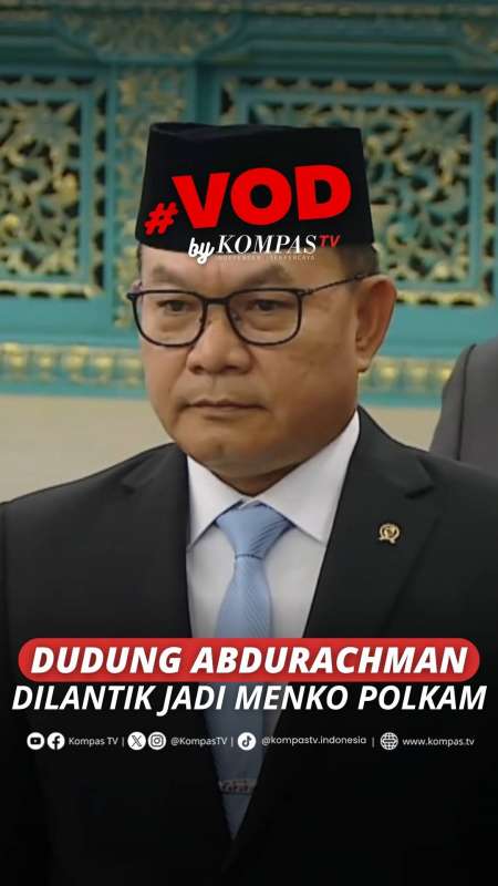 Dudung Abdurachman Dilantik Jadi Menko Polkam oleh Presiden Prabowo di Istana Negara