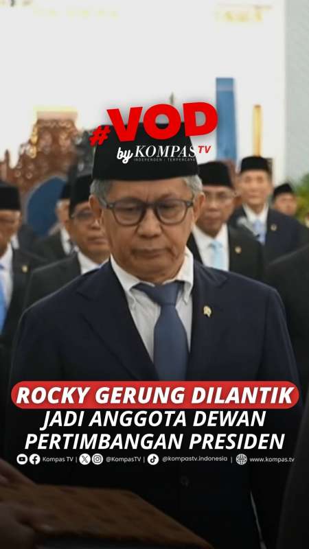 Pengamat Politik Rocky Gerung Resmi Dilantik Jadi Anggota Wantimpres oleh Presiden Prabowo