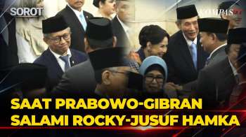 Momen Presiden Prabowo-Gibran Salami Rocky Gerung-Jusuf Hamka Usai Pelantikan Wantimpres