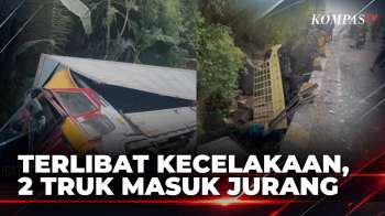 Dua Truk Tabrakan, Masuk Ke Jurang Sedalam 5 Meter | KOMPAS PETANG