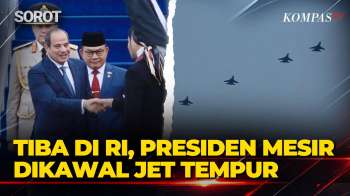 [FULL] Detik-Detik Presiden Mesir El-Sisi Tiba di Indonesia, Dikawal Jet Tempur!