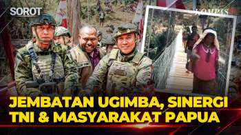 Kolaborasi TNI-Masyarakat Buka Akses Di Intan Jaya, Jembatan Merah Putih Ugimba Diresmikan