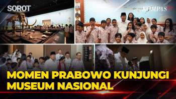 Momen Prabowo Kunjungi Museum Nasional Bersama Anak-anak Sekolah