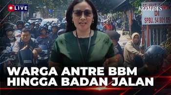 Penampakan Antrean BBM Di Denpasar Bali Hingga Ke Badan Jalan | KOMPAS SIANG