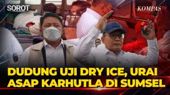 Menko Polkam Dudung Uji Teknologi Dry Ice Untuk Urai Kabut Asap Karhutla Di Sumatera Selatan