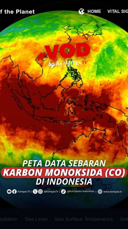PETA SATELIT SEBARAN KARBON MONOKSIDA DI INDONESIA