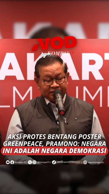 AKSI PROTES BENTANG POSTER GREENPEACE, INI KATA GUBERNUR DKI JAKARTA PRAMONO ANUNG