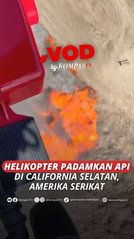 KEBAKARAN HUTAN DI AMERIKA SERIKAT, HELIKOPTER PADAMKAN API