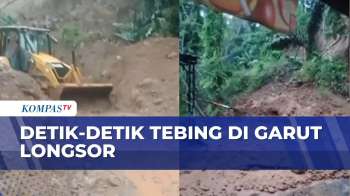 Rekaman Detik-Detik Tebing 35 Meter Di Garut Longsor Hingga Tutup Akses Jalan | KOMPAS MALAM