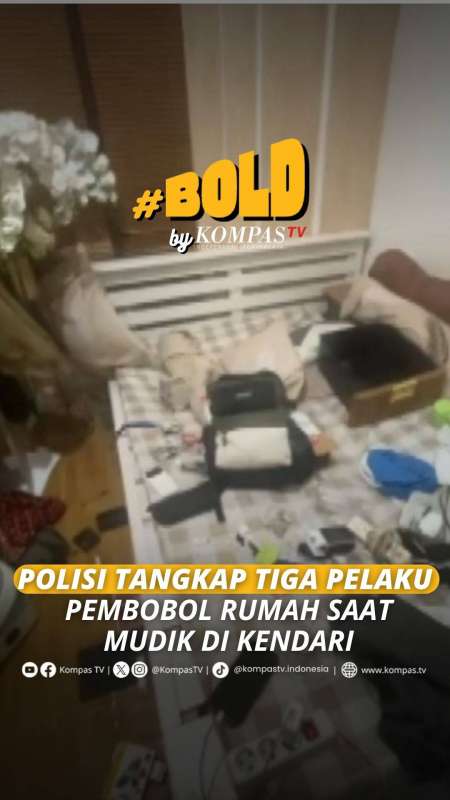 POLISI TANGKAP TIGA PELAKU PEMBOBOL RUMAH SAAT MUDIK DI KENDARI