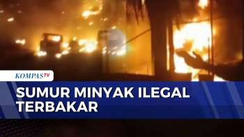 Sumur Minyak Ilegal Terbakar di Musi Banyuasin, Warga Panik Selamatkan Diri | BERUT